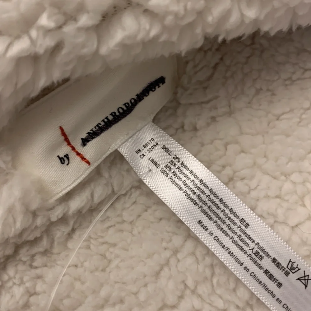 Anthropologie Sherpa lined hooded scarf new with tags